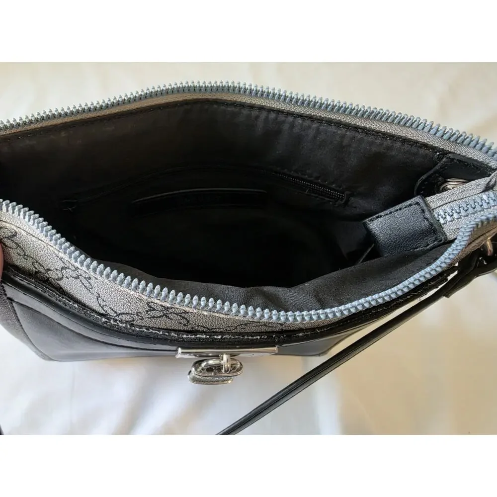 Nine West Josey Swing Crossbody Bag In Black And Gray